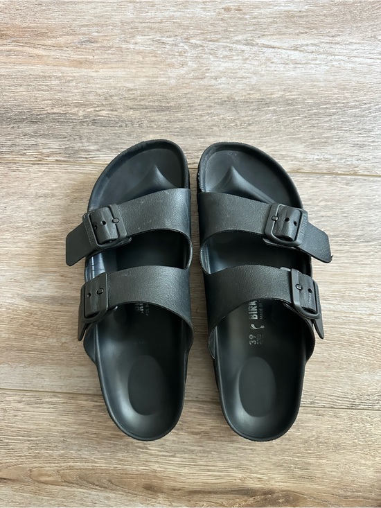 Birkenstock Shoes - Birkenstock Black EVA Arizona Two-Strap Sandals